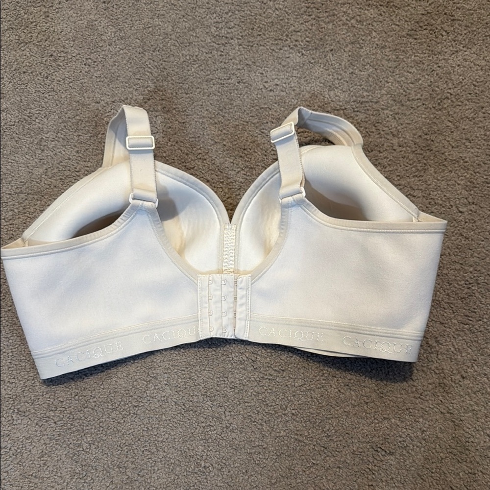 Cacique Cream Full Coverage Bra with Supportive Straps - Picture 2 of 5